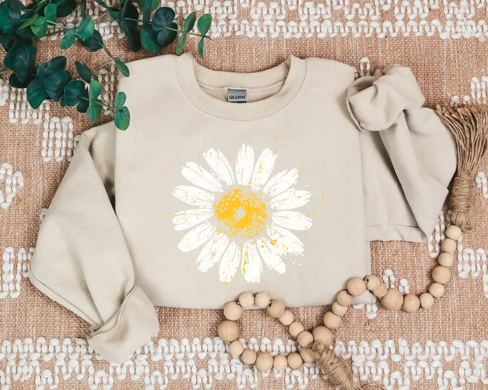 Daisy Graphic Crewneck Sweatshirt