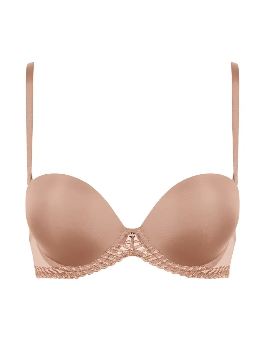 Padded Molded Seamless Sheer Strapless Bra