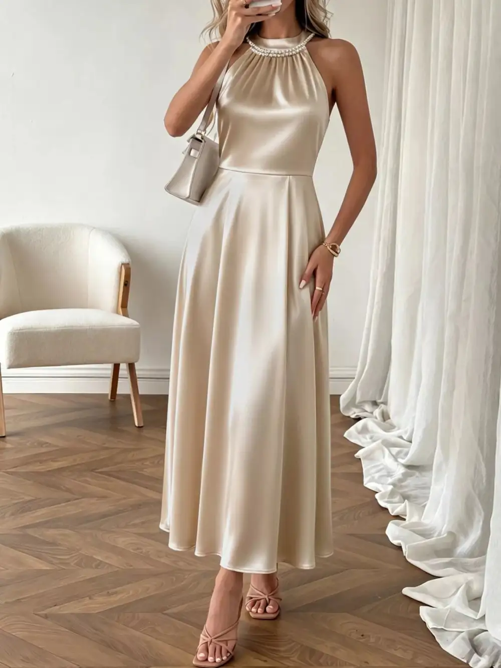 Satin Midi Dress