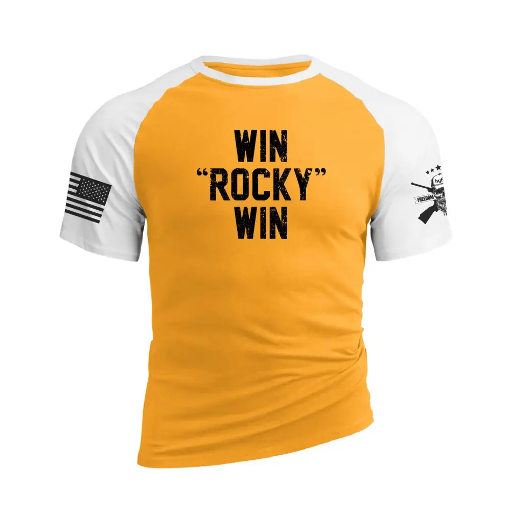 WIN ROCKY WIN RAGLAN GRAPHIC TEE