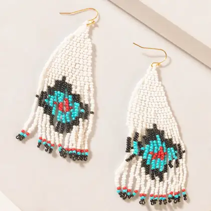 Curved Crisp Artful Fringe Earrings