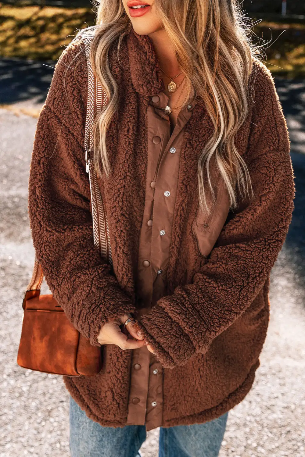 Clay Faux Shearling Teddy Bear Jacket