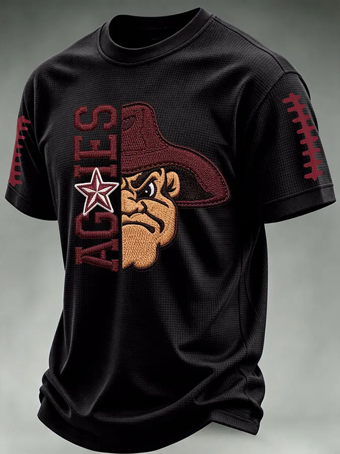 Men'S Football Fan Waffle T-Shirt