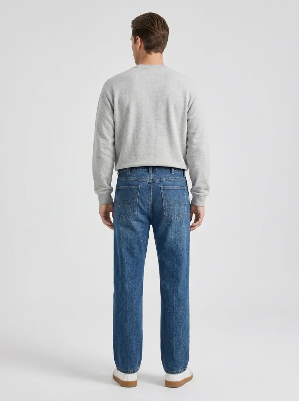 Straight Leg Vintage-Inspired Men's Loose Fit Jeans