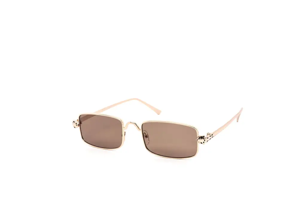 12-Pack Slim Metal Rectangle Sunglasses