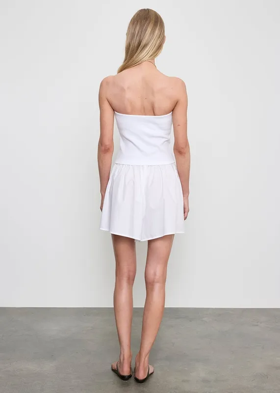 Rib Bandeau Top White