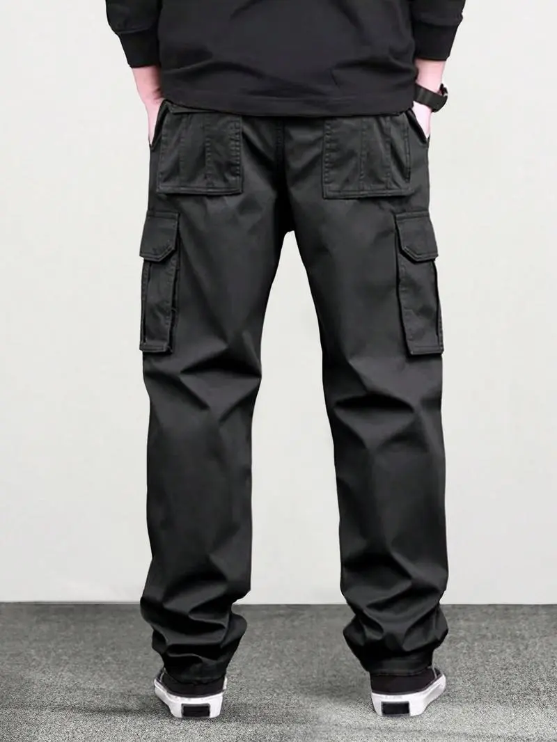 Men's Loose Solid Pocket Cargo Pants
