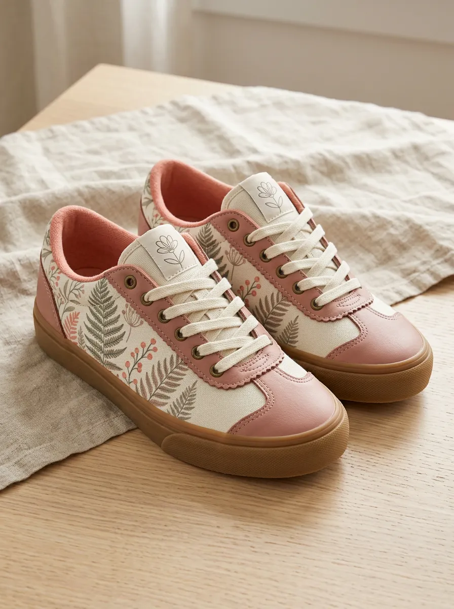 Women's Botanical Fern Leaf Urban Edit Skate Shoes