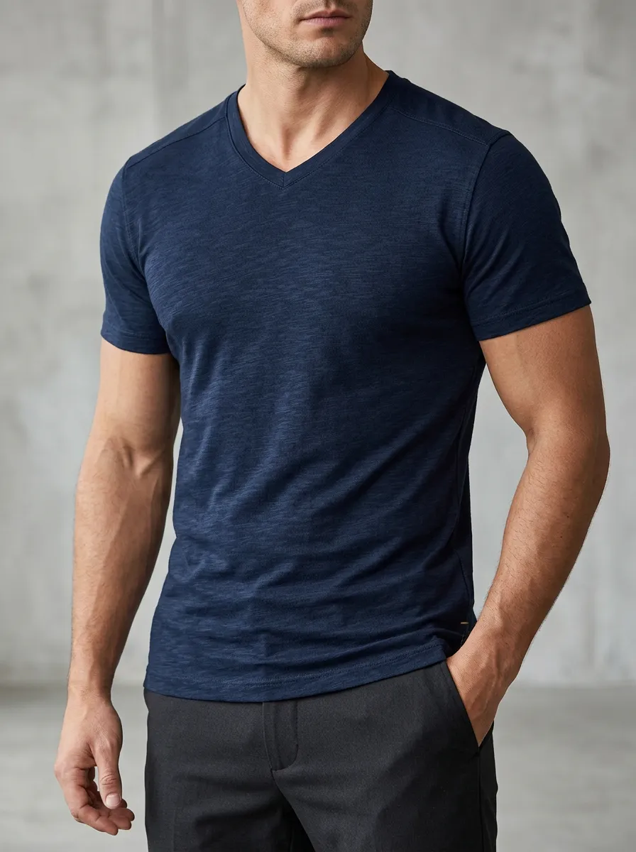 Men's Casual Basic V-Neck T-Shirt