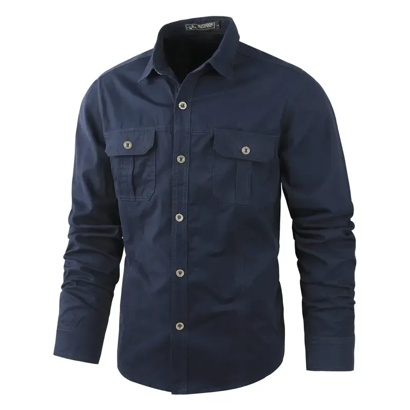 Men's Long Sleeve Cotton Casual Shirt