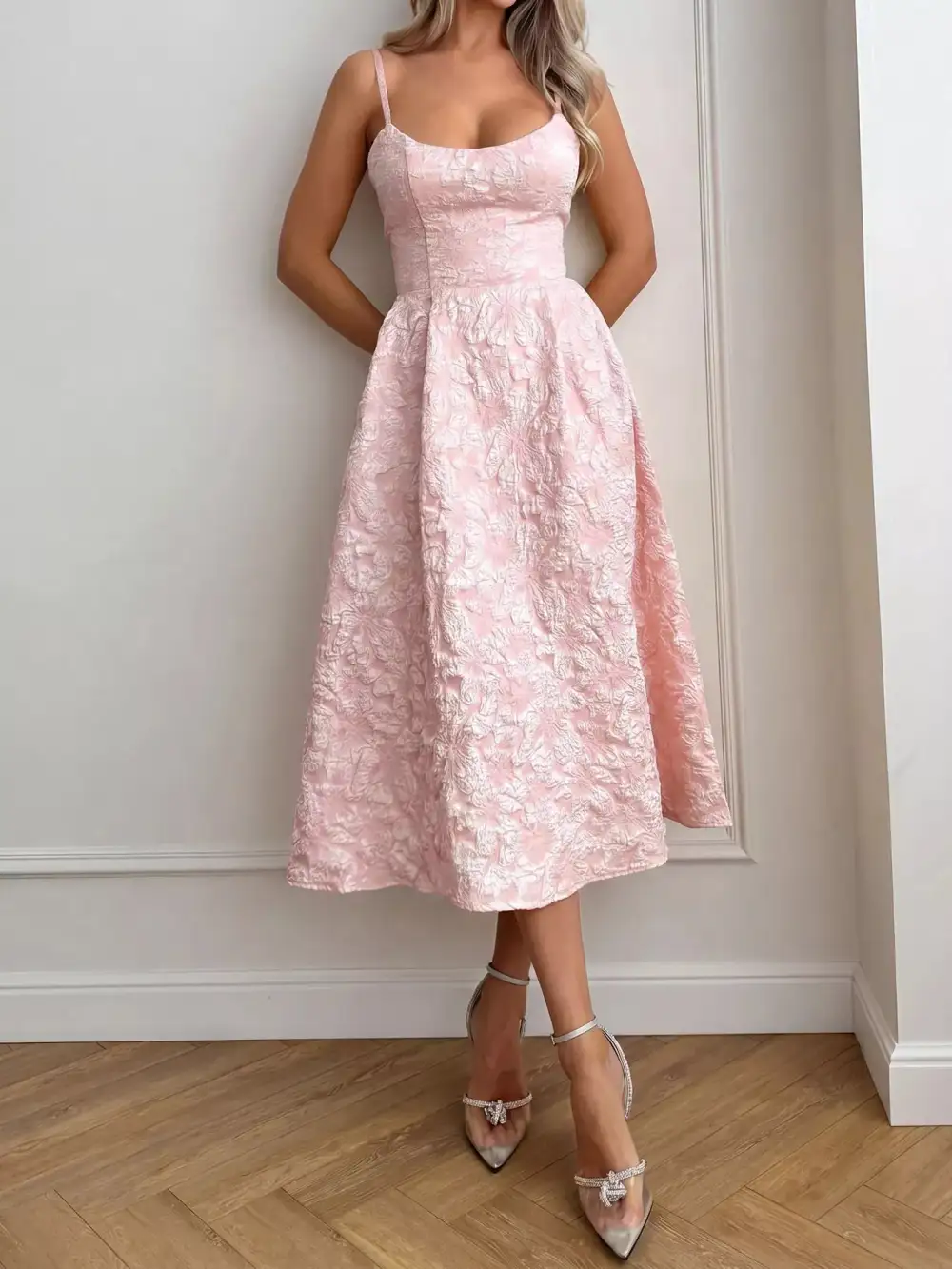 Textured Midi Dress