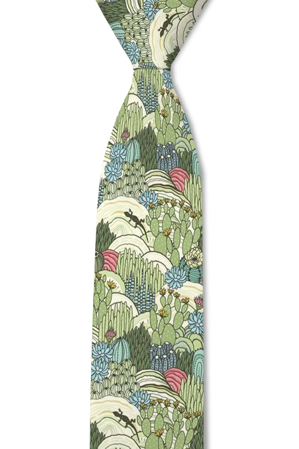 Contemporary Botanical Floral Pattern Necktie