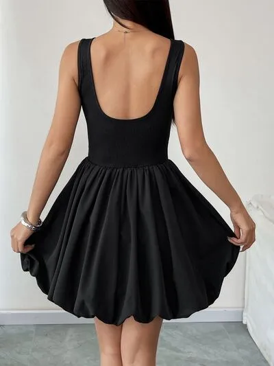 Classic Ruched Sleeveless Mini Dress