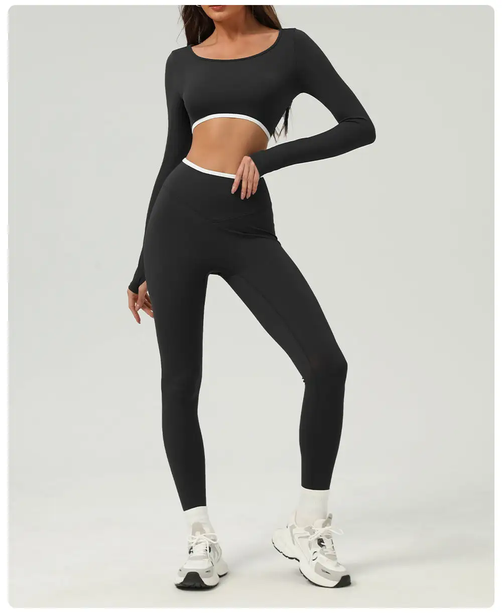Quick-Dry High-Waist Top and Leggings Active Set