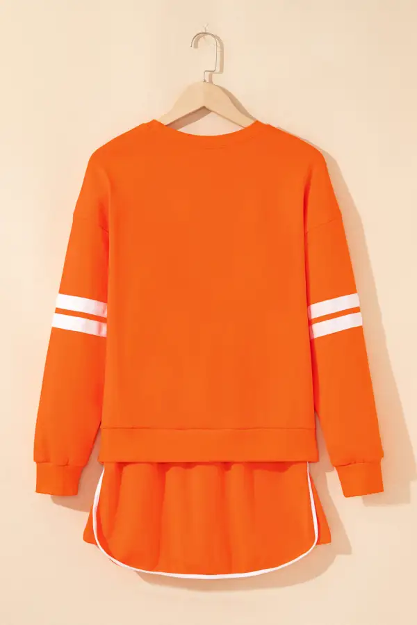 Curve Printed Varsity Detail Coordinated Set