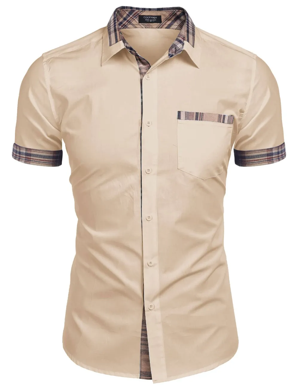 Casual Plaid Collar Linen Shirt