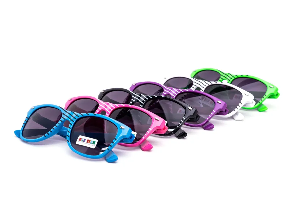 12-Pack Kids Classy Wayfarer-Style Gradient Sunglasses