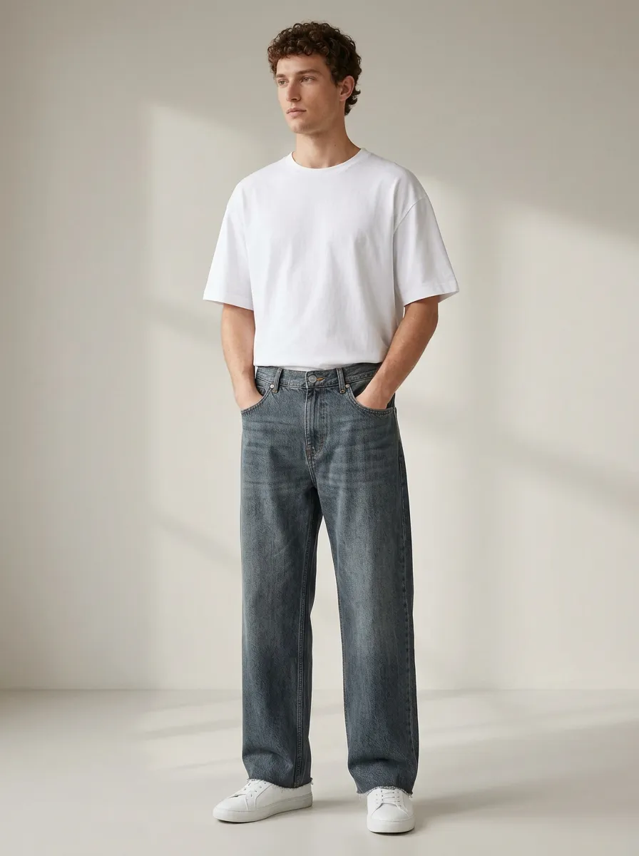 Men's Comfort Fit Loose Fit Jeans