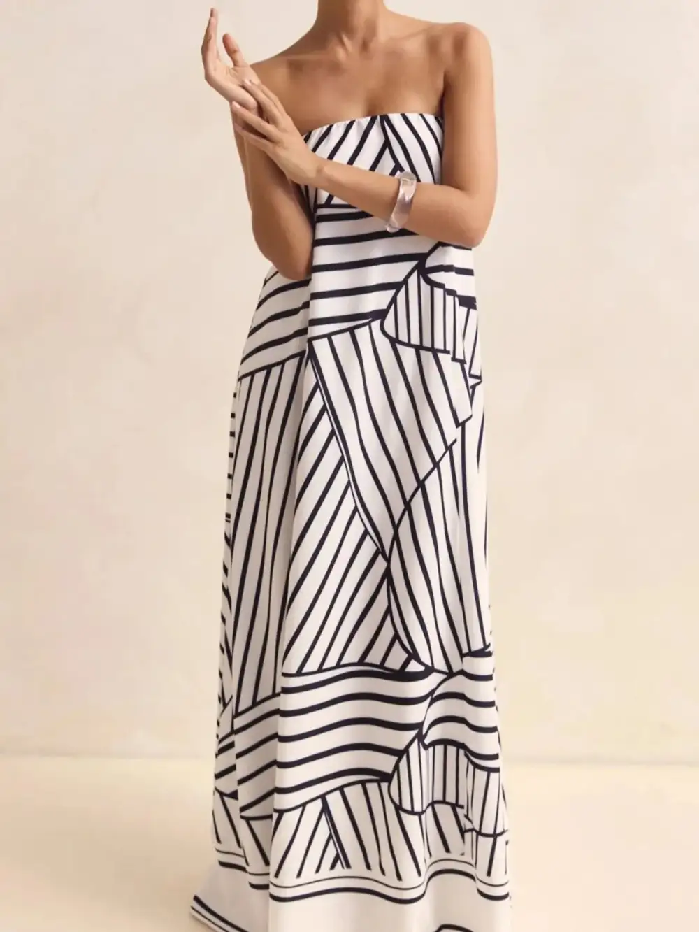 Printed Smocked Maxi Dress