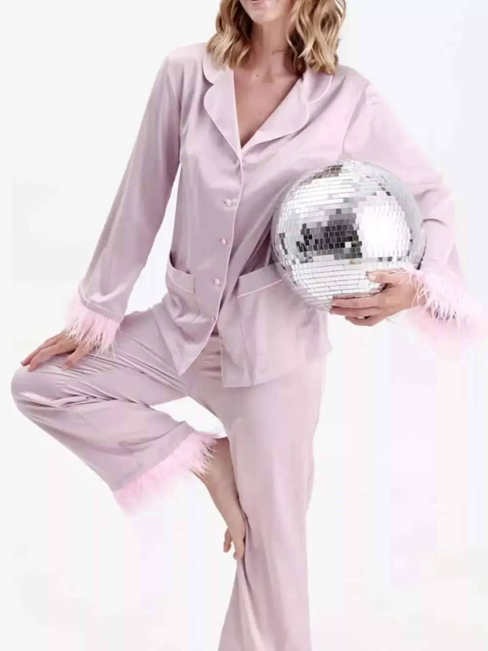 Tassel Cuffs Comfortable Everyday Pajama Set