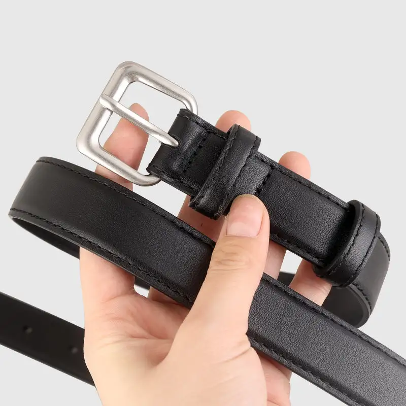 Classic Leather Belt with Buckle Classic
