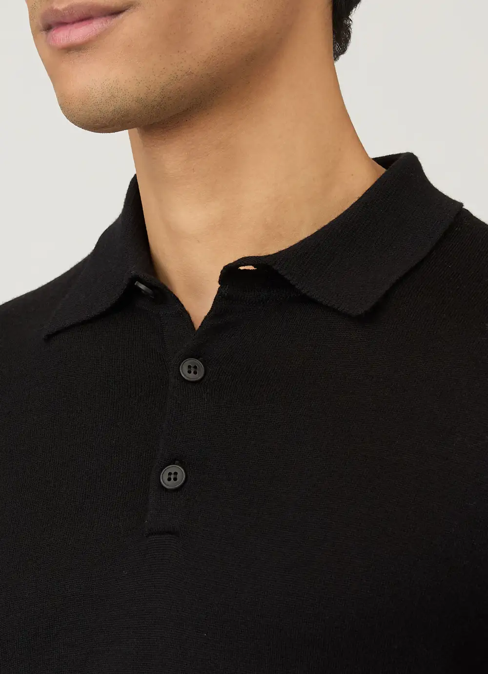 Refined Everyday Regular Fit Merino Knit Long Sleeve Polo Shirt
