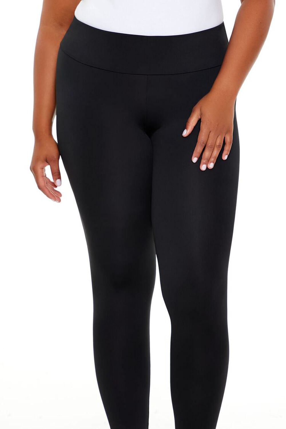 Plus Size Contour Sculpt Mid-Rise Leggings