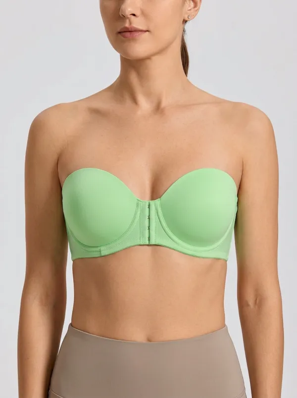 Women's Minimalist Front-Closure Strapless Bra