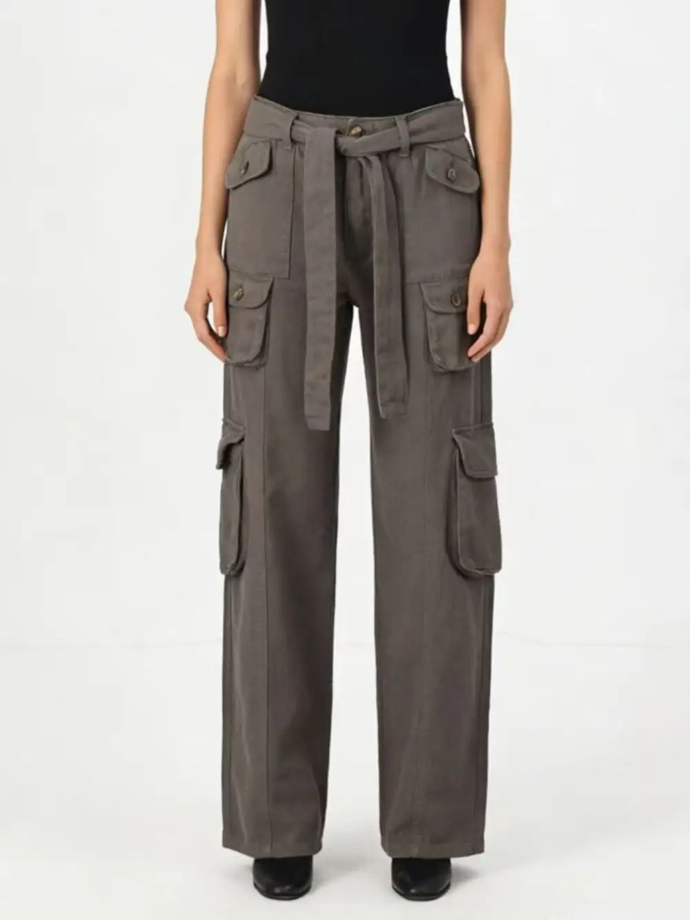 Washed Wide Leg Denim Jeans
