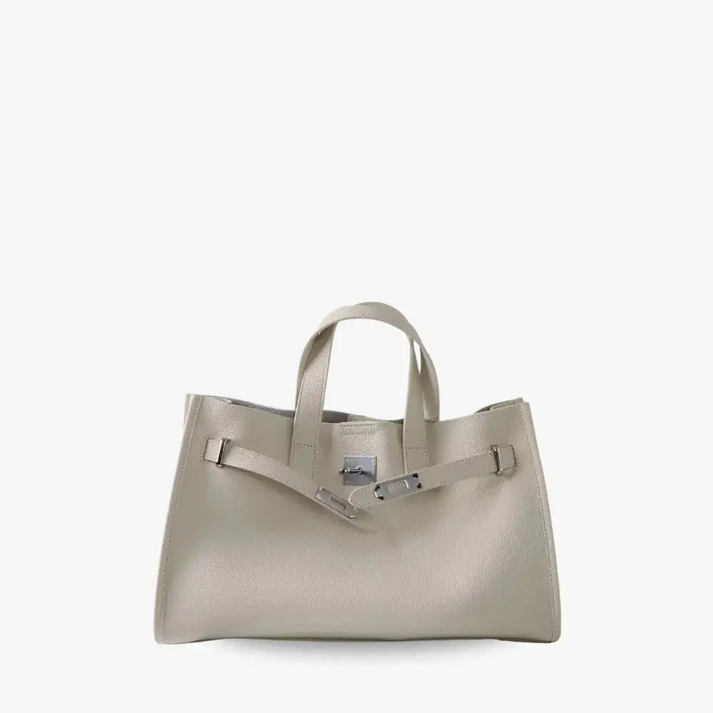 Open Top Soft Grain Shoulder Bag