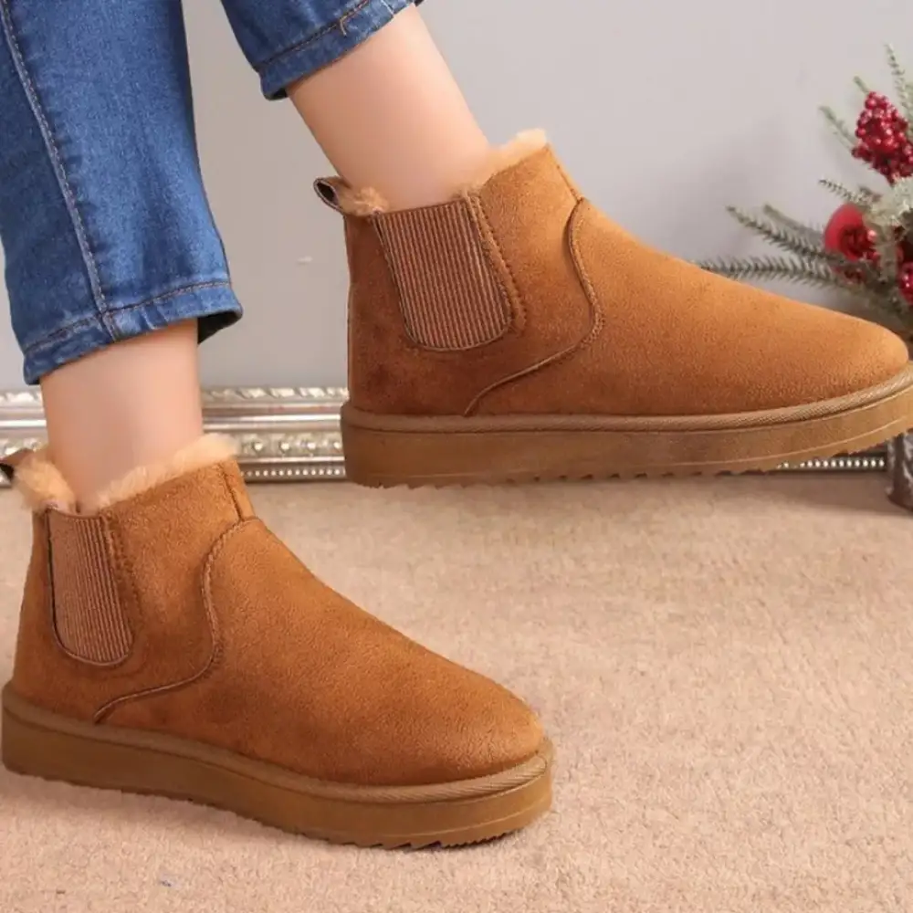 Soft Round Toe Platform Boots
