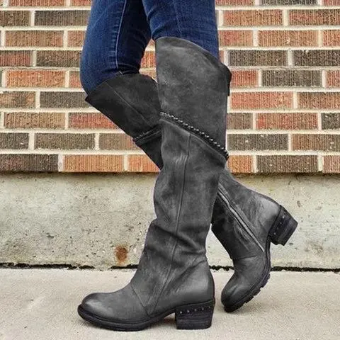 Vintage Style Suede Winter Boots