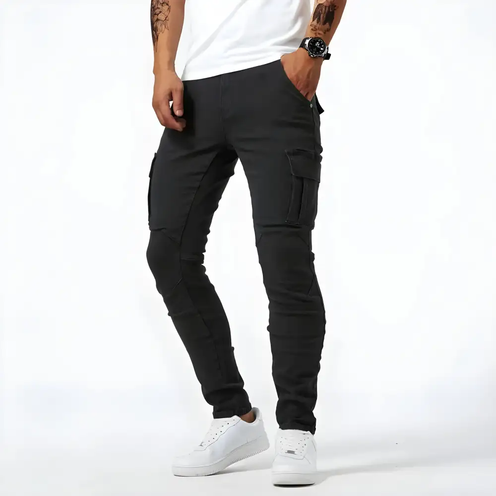 Men's Stretch Denim Cargo Trousers Cargo Pants