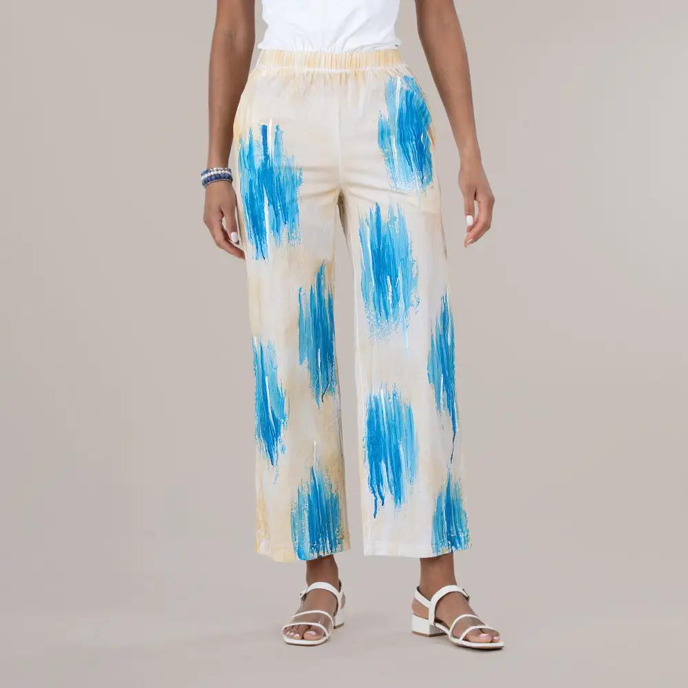 Hand-painted Ocean Brushstrokes Pants