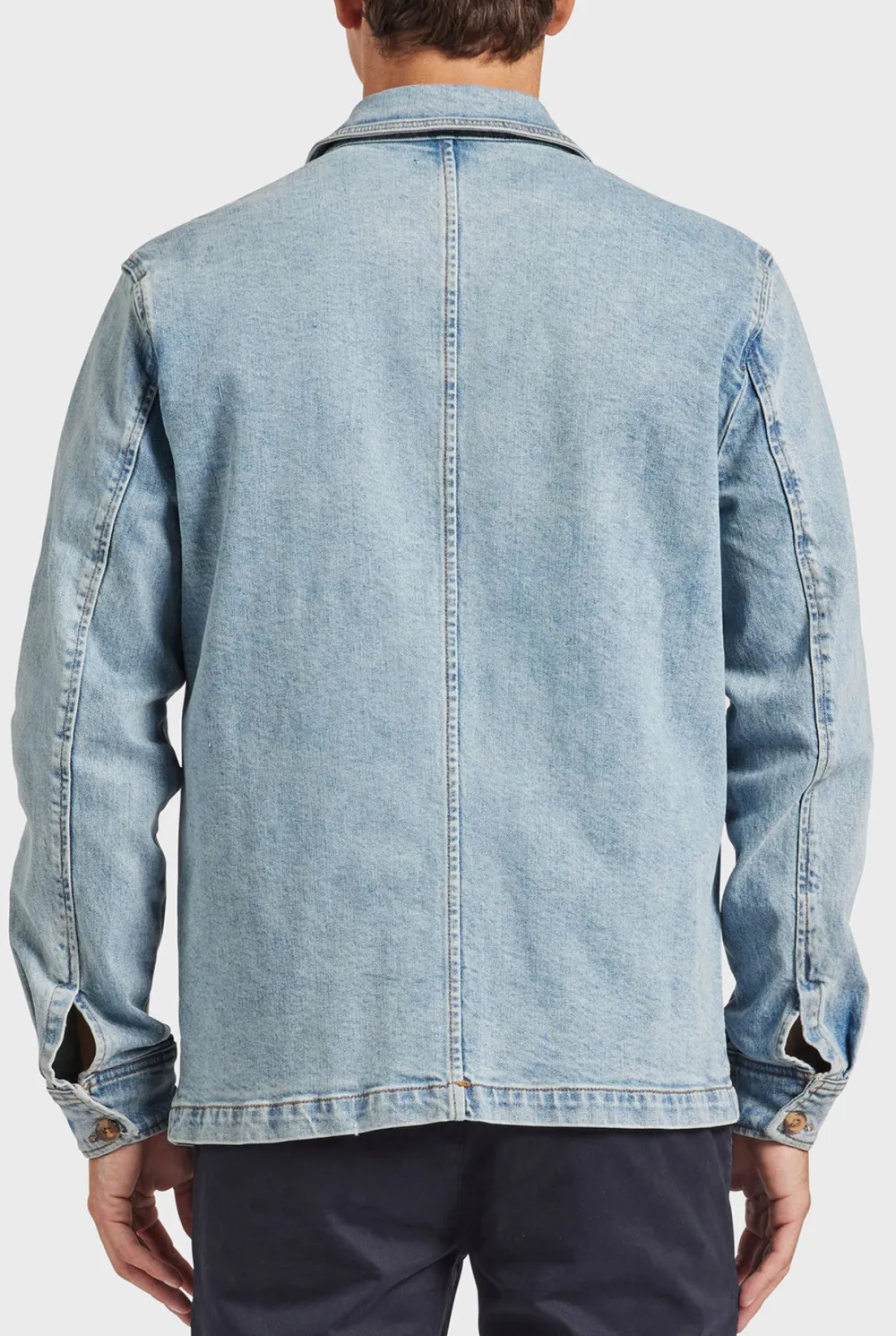 Light Blue Denim Button Down Overshirt