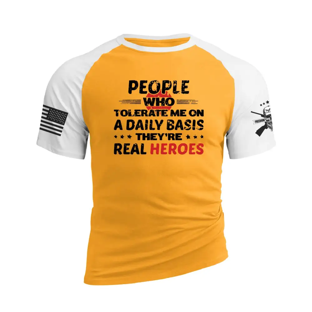 THEY REAL HEROES RAGLAN GRAPHIC TEE