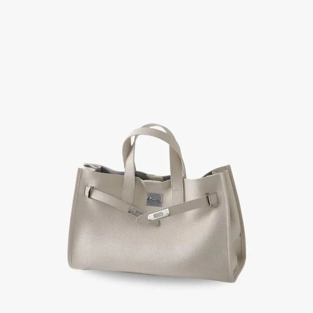 Open Top Soft Grain Shoulder Bag