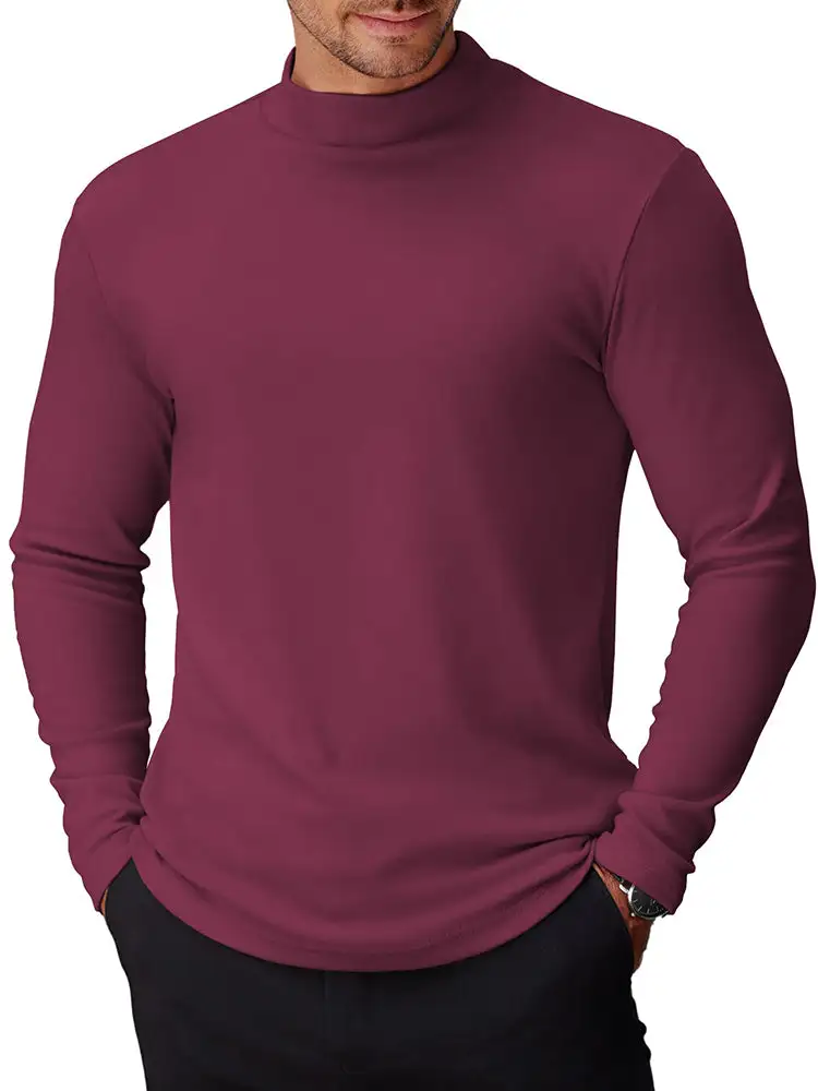 Basic Thermal Turtleneck Pullover Shirt Hoodie