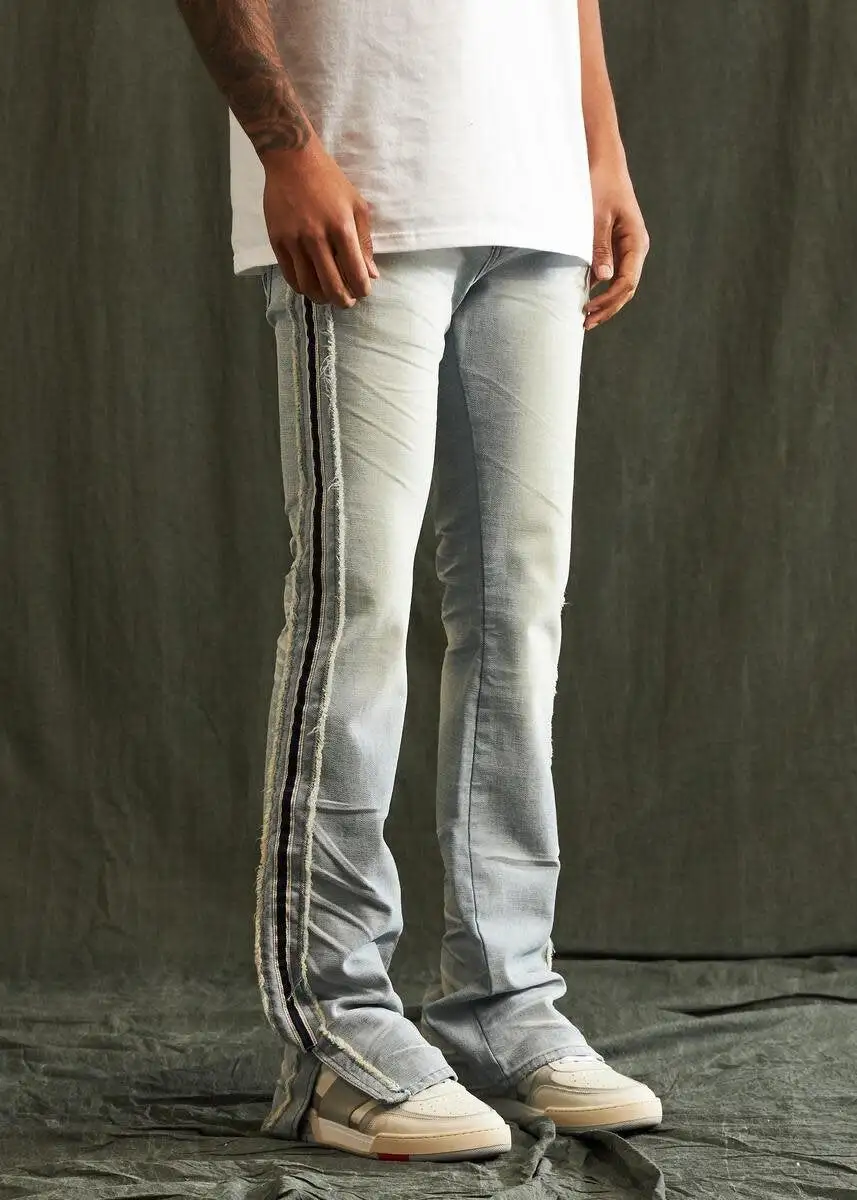 Ankle Opening Stripe Jeans