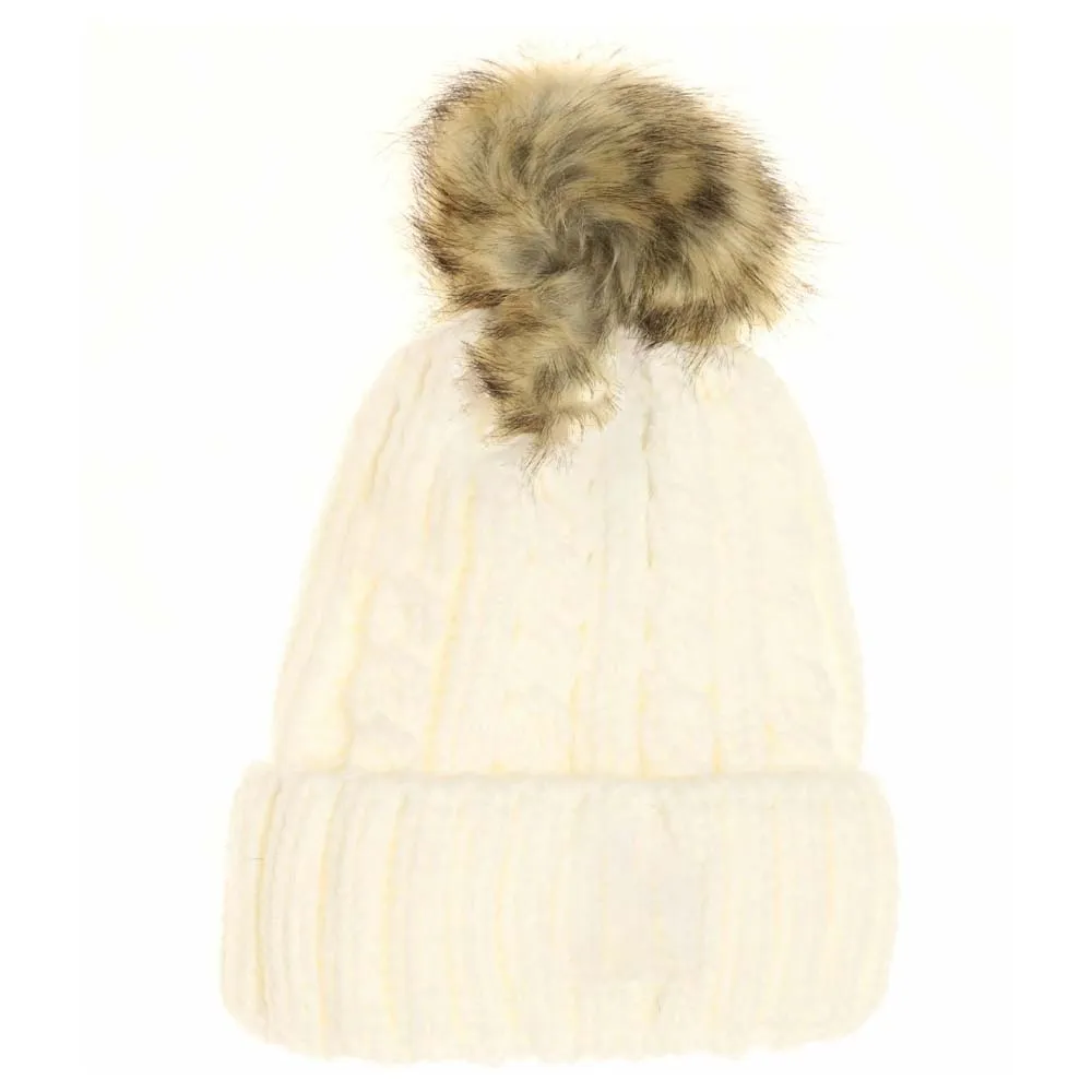 Ribbed Pom Beanie