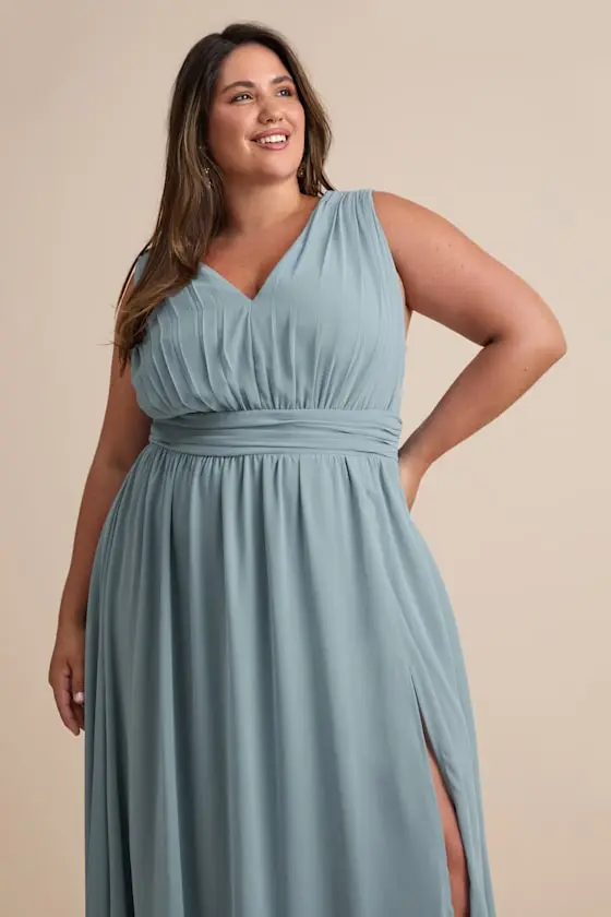 Heavenly Hues Dark Blue Floral Maxi Dress