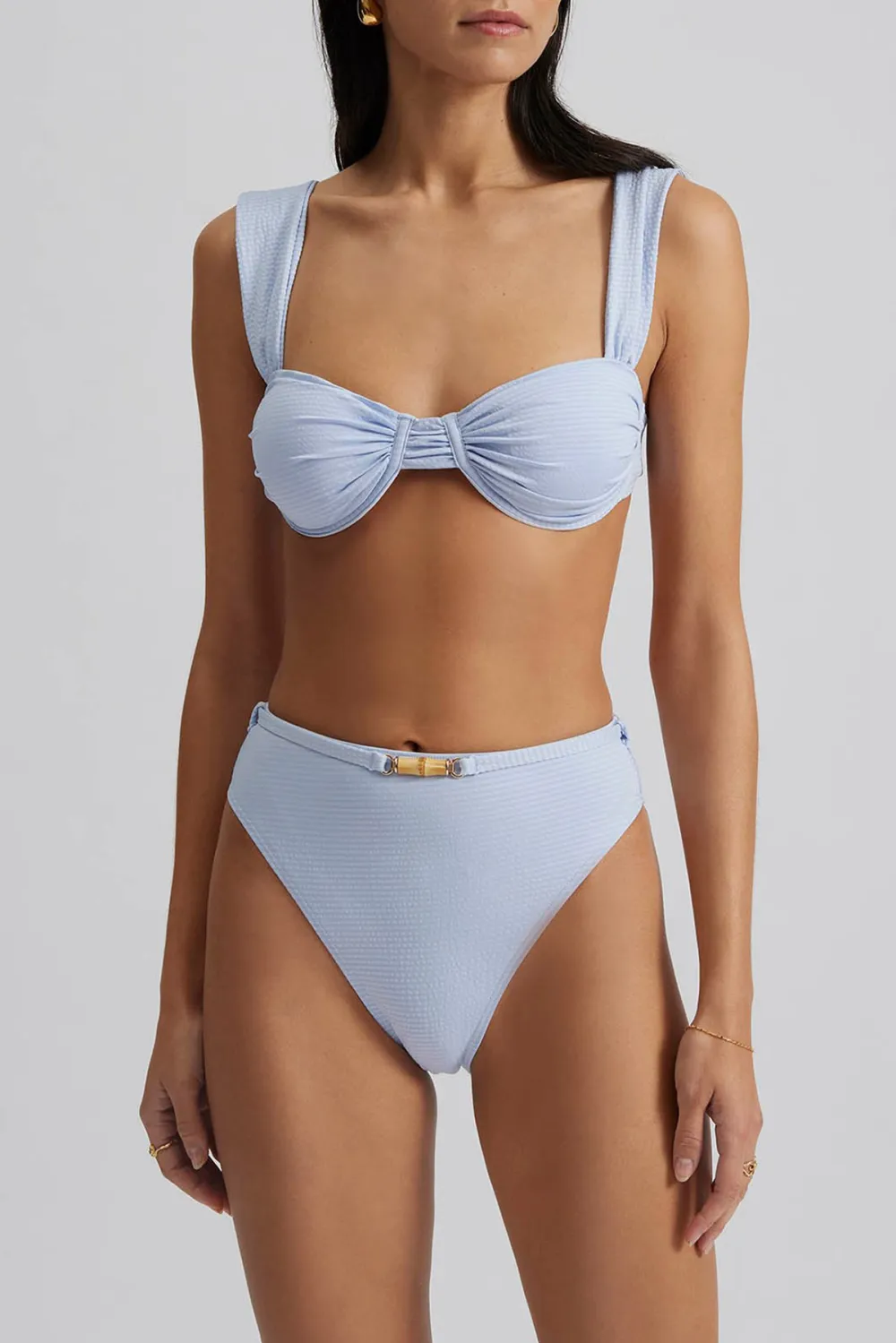 Printed High Waisted Bikini Bottoms