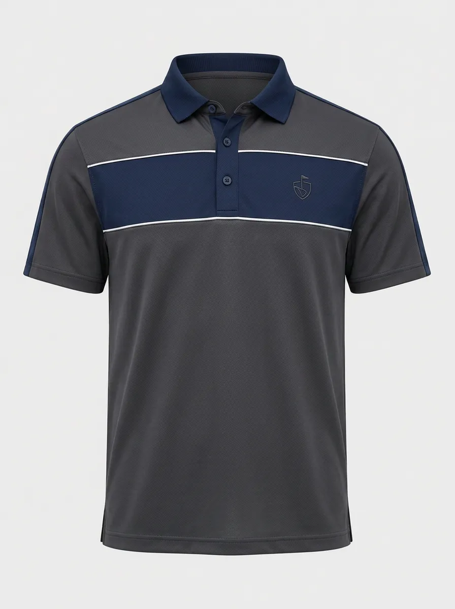Men's Golf Sport Logo Printed Polo Shirt