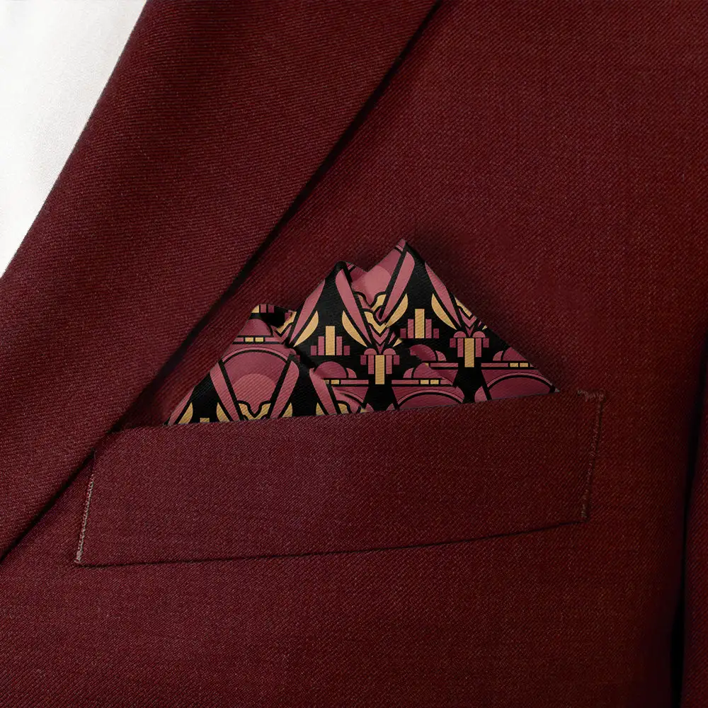 Understated Balanced Art Deco Pocket Square