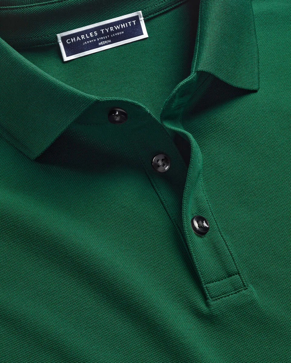 Men'S Casual Business POLO Shirt, Breathable Pique Fabric