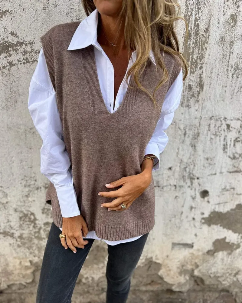 Knit V Neck Shirt