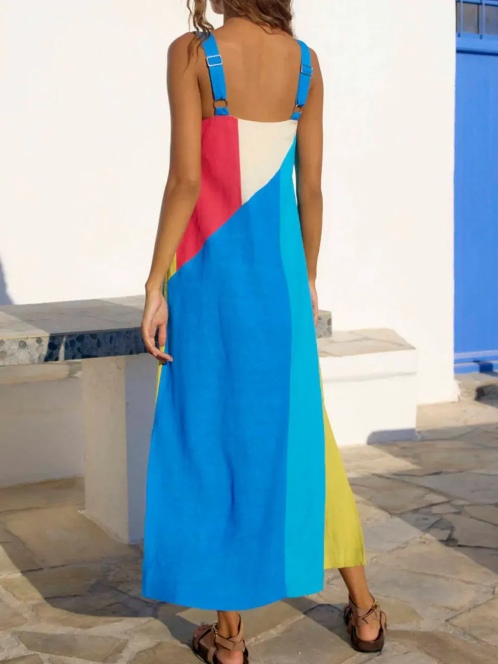 Easy Fit Striped Midi Dress
