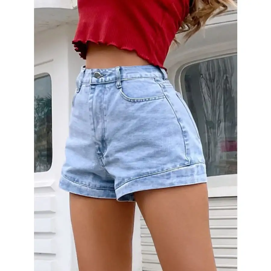 Denim Shorts with Pockets