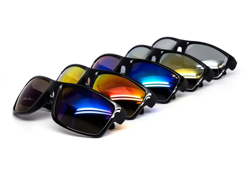 12-Pack Sport Burnt Mirror Assorted Sunglasses