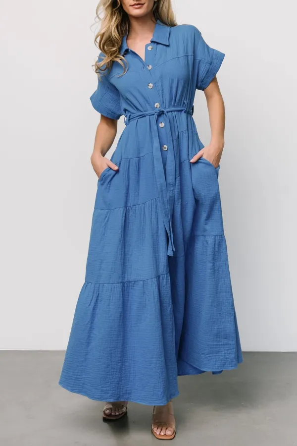 Universal Commuting Lace High-Waisted Dress